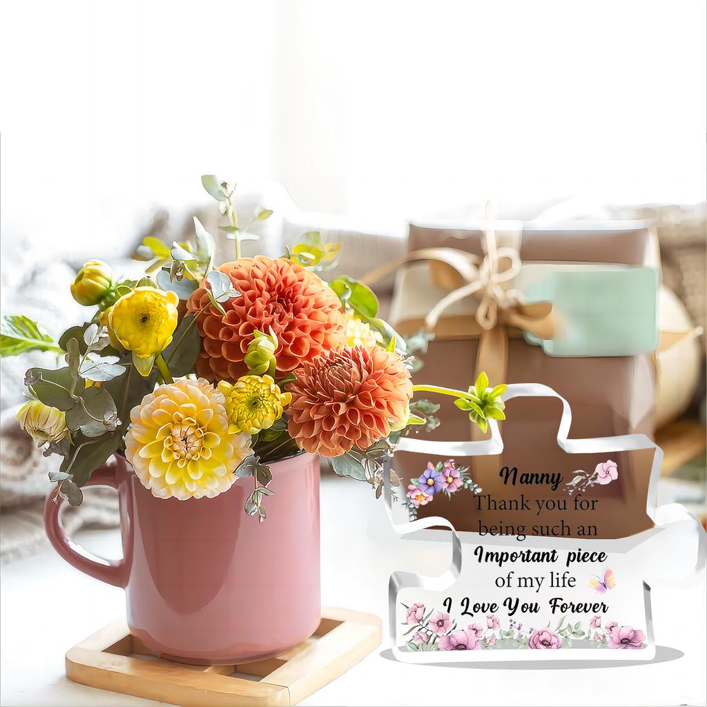 Nanny Puzzle Plaques Mother's Day Gifts Nan Appreciate Birthday Present Nana Acrylic Sign Home Decorations