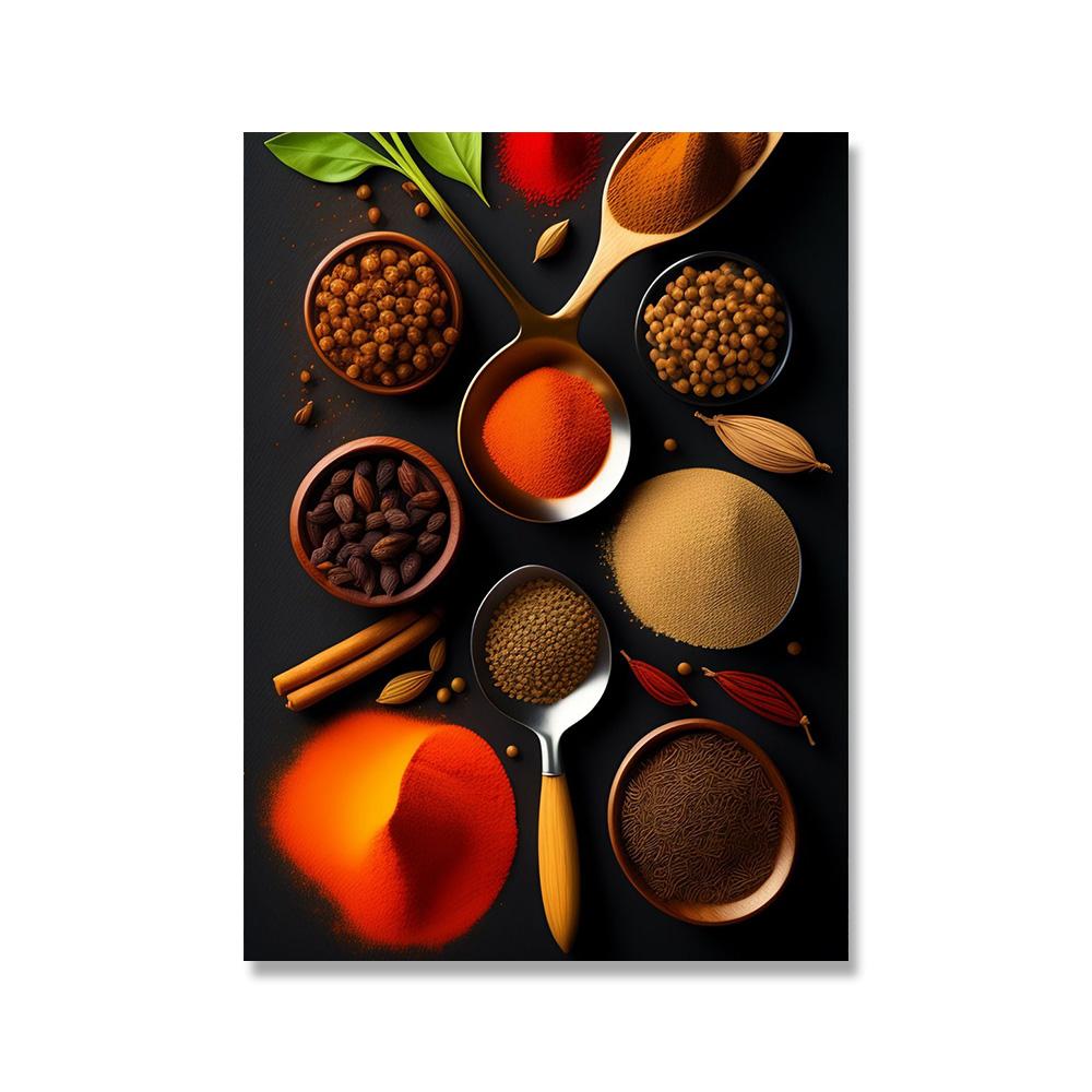 

Кухонные зерна, специи, ложка, перец, еда, фотографии, настенная живопись, холст, живопись, постеры для современного Hoem, кухонная настенная роспись Cuadros 21x30cm No Framed