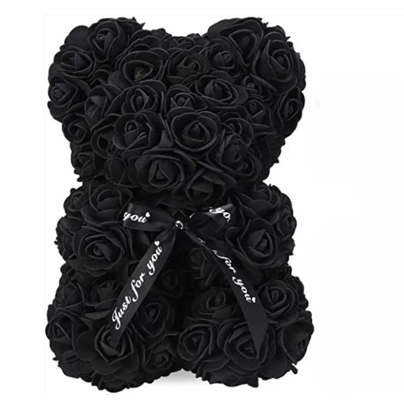 Artificial Flower Eternal Rose Teddy Bear for  Birthday Anniversary Gifts & Decor Miniatures A for My Girlfriend Valentine's Day
