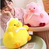 Cute And Fluffy Plush Toy Adorable Fat Duck With Headscarf And Pink Pig Soft And Huggable 30cm