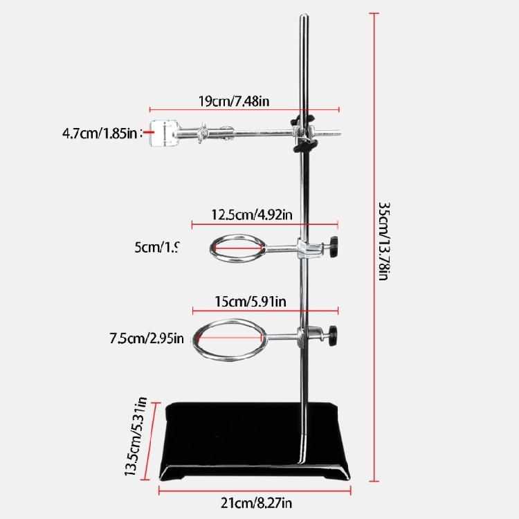 Practical Science Stand Chemistry Experiment Compacts Support Frame Stand 35cm Height With Easy Assembly And Stable Base