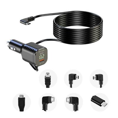 Car Power Adapter Small USB Cable Fast Charging Adapter 3.5M Long Featuring QC3.0 & PD36W Quick Charges for DVR Devices