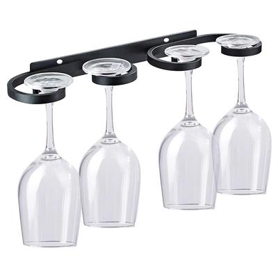 Wandmontierter Weinglashalter Raumaluminium Kreatives Kelch-Aufbewahrungsregal Bar Restaurant Haushalt Stanzfreier Weinglashalter