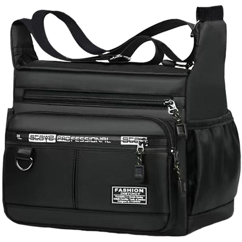 

Men s Crossbody Bag with Multi Layer Pockets Adjustable Shoulder Strap Business Messenger Bag for Travel Work