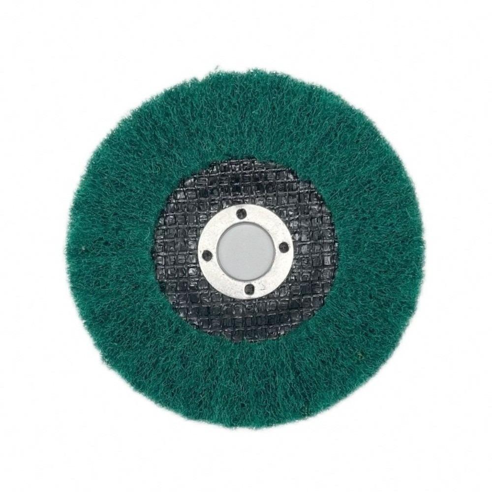 

4.5 115мм Лепестковый полировальный круг Пад для зачистки Нейлоновое волокно Нетканый шлифовальный круг Абразивный полировальный шлифовальный диск Металлическая поверхность зелёный