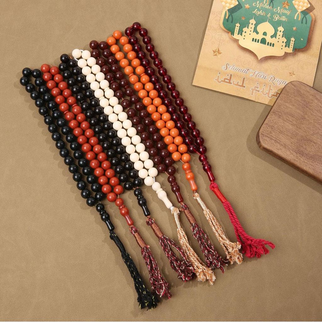 Muslim Rosary Imitation Coral Tasbih Bracelet with 33 Beads