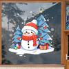 Weihnachts Schneemann Anime und Manga Stil Dekoration Statische Elektrizität Anordnung Restaurant Fenster Blume Atmosphäre Aufkleber