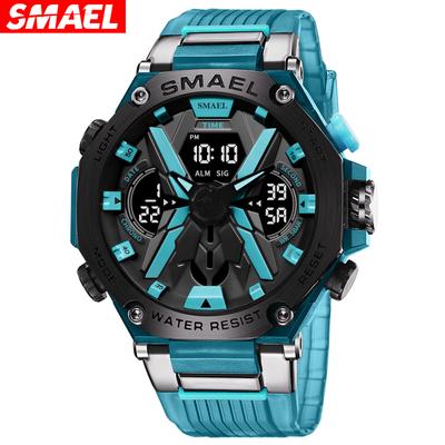 Men Sports Watch Military Watches LED Quartz Dual Display Stopwatch Waterproof Outdoor Sport Men's Wristwatches For Male 8087