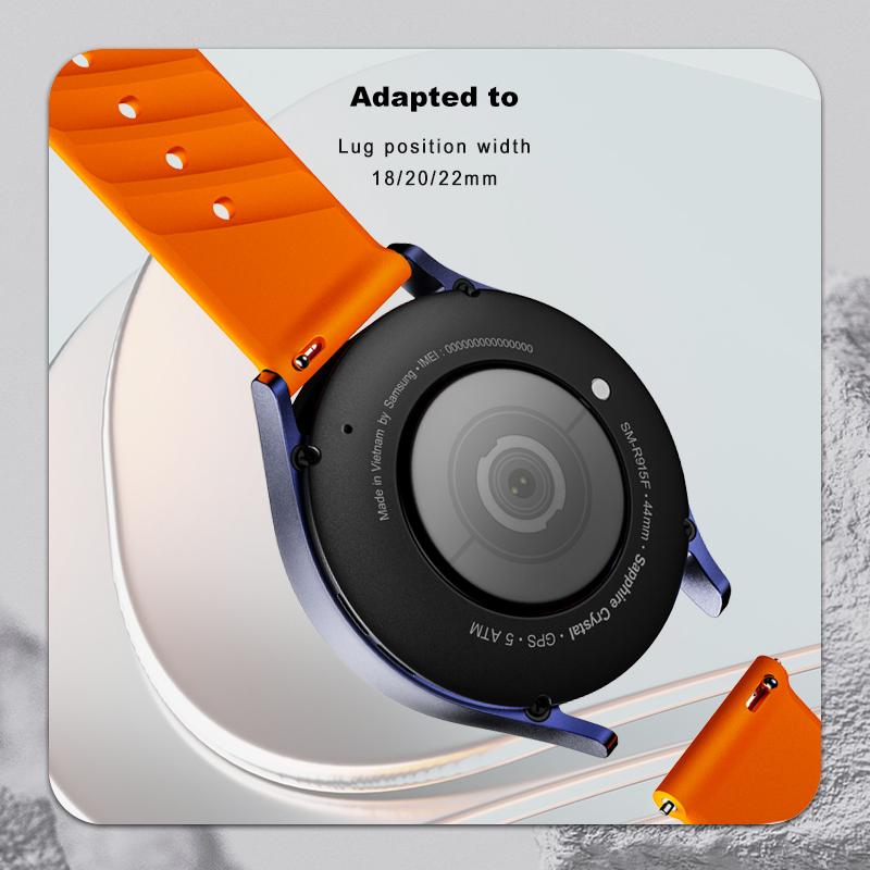 High-Durable FKM for Samsung Smart Watch Band Extreme Daily Use & Resistance To Wear and Tear Replacement Strap