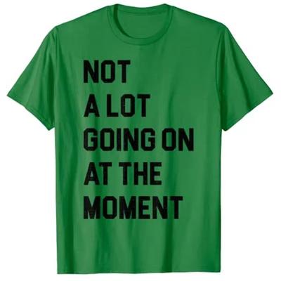 Niet veel aan de hand op dit moment Grappig Lui Verveeld Sarcastisch T-shirt