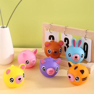 Vinyl Cartoon Animal Tongue Out Screaming Pig Decompression Toy