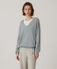 Siyajyu Sitp5274 V-Neck Batwing Comfort T-Shirt_Melange Gray