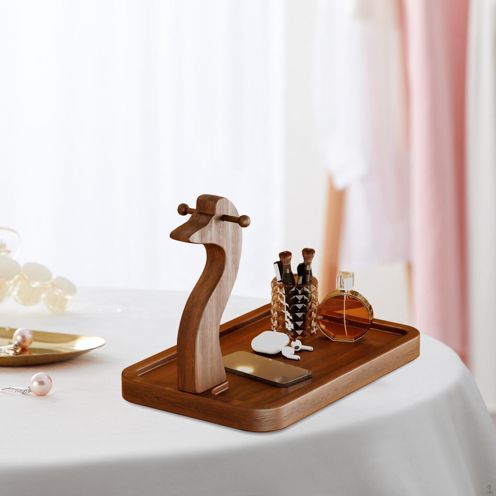 

Key Holder for Entryway Table Jewelry Storage Organizer Desktop Multifunctional Wooden Rack Style D