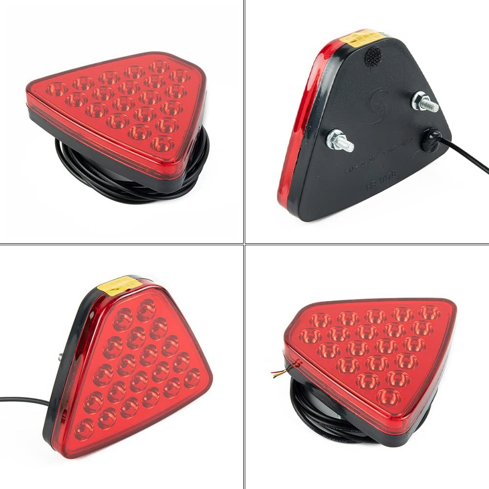 F1 Style Light Tail Stop Triangle Universal Brake Light Center Brake Light Compatible With Various Vehicles(BLACK)