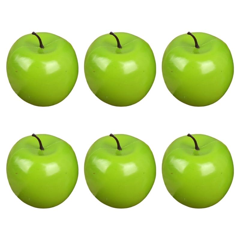 6Pieces Fruits Replicas Decorations User Friendly Simulation Fruits for Festival Decoration Realistic Home Accent
