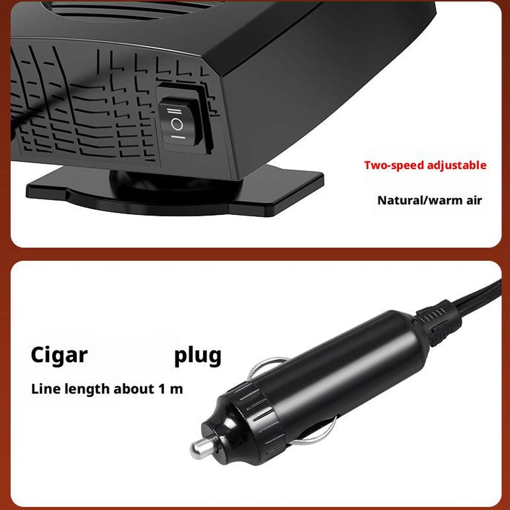 12V Powerful Car Windshield Defroster 2 In1 Heater And Fan For Fast Defrosting Defogging 2 Settings Winter Car Heater