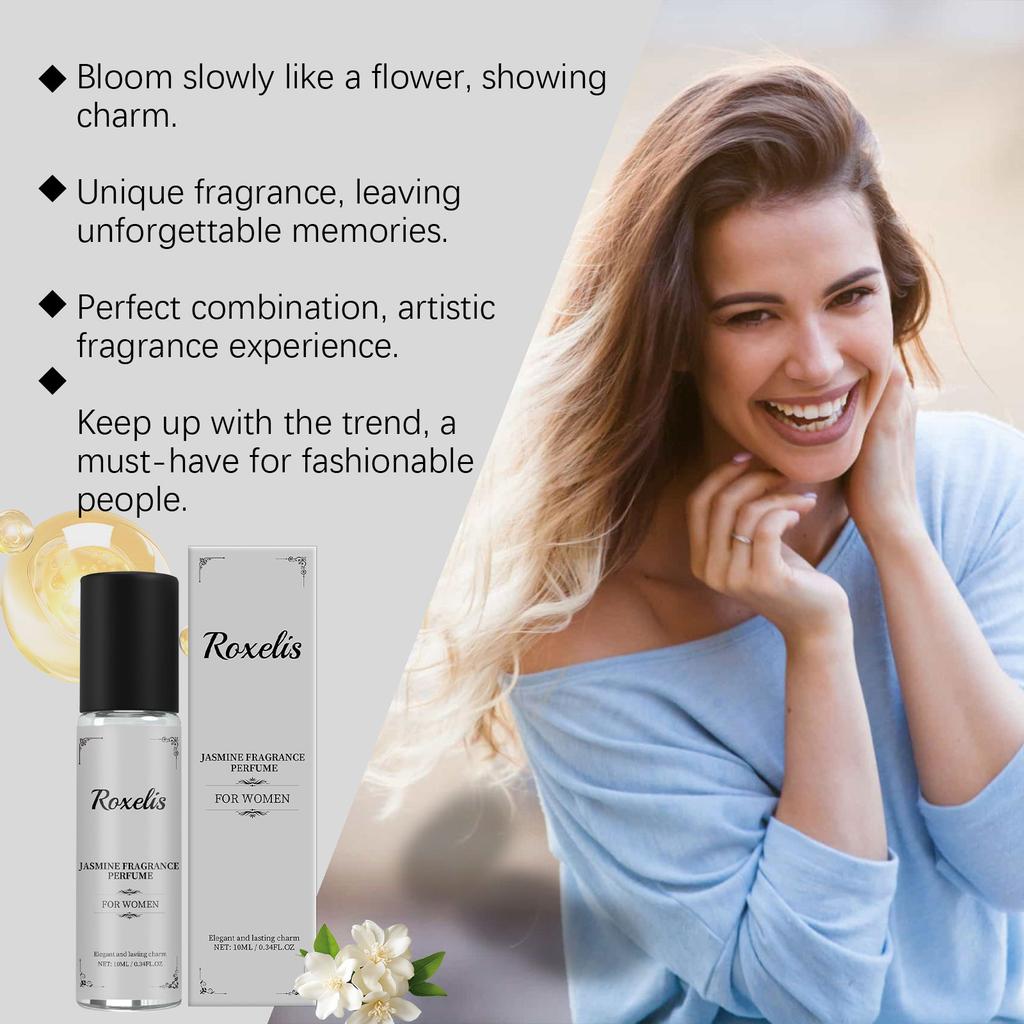 Roxelis Jasmine Perfume Natural Fresh Lasting Fragrance Light Elegant Exudes Charming Couple Dating Atmosphere
