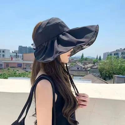 Bucket Hat Empty Top Sun Protection UPF50+ Wide Brim Summer Hat Women Lightweight Foldable Outdoor Travel Hat