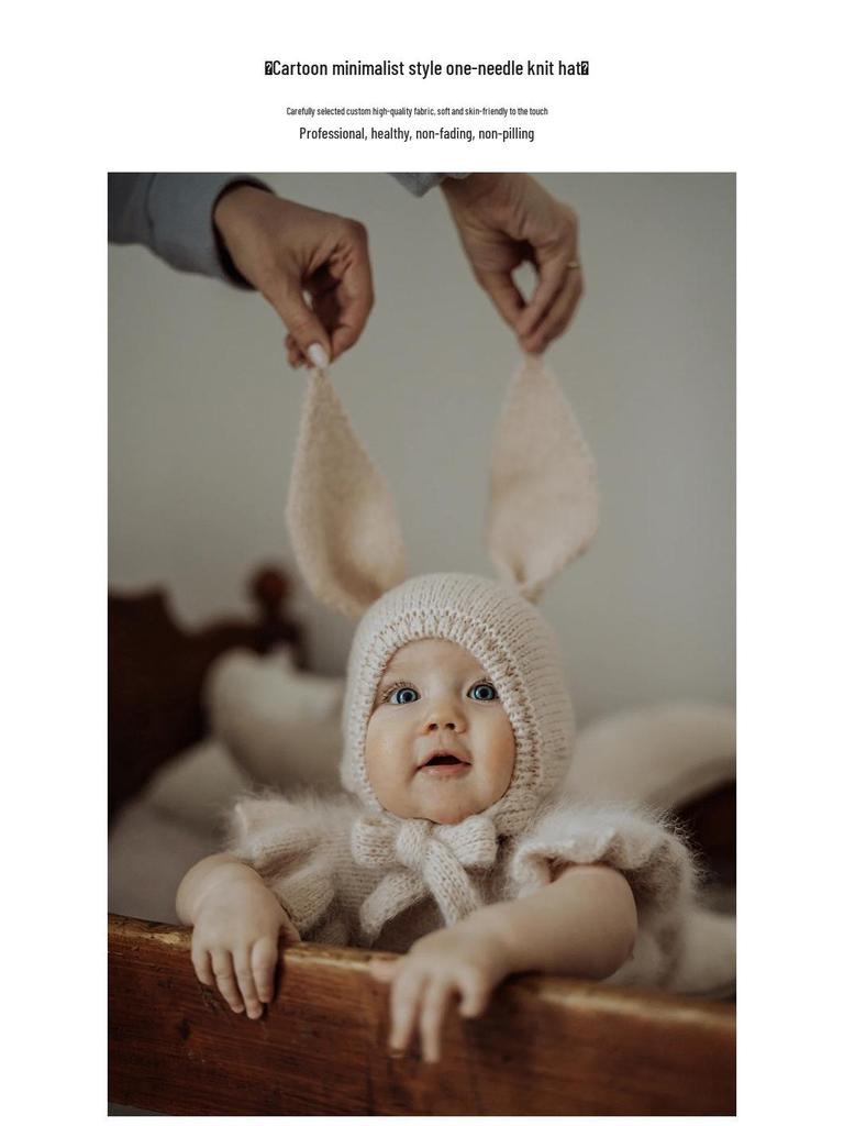 Soft & Cute Baby Animal Knit Hat with Cat Ears - Autumn/Winter 2025, Ear Protection for Infants & Toddlers