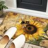 Bumblebee And Sunflower Office Rug Chair Mat, Entryway Carpet, Suitable for Front Door, Bedroom, Living Room, Desk, Holiday Gift