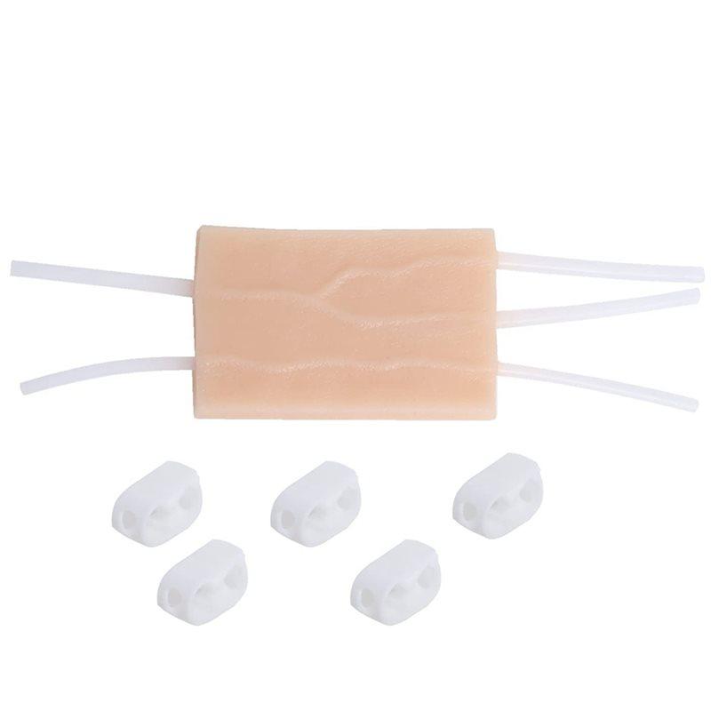 A84E-5X IV Injection Training Pad Model,Silicone Human Simulated Skin Injection Practice Pad For Nurse,Students Practice