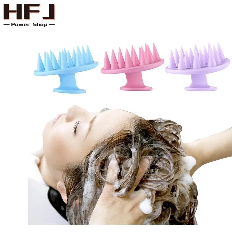 Silicone Shampoo Brush Hair Scalp Massager Clean Care Hair Root Itching Shower Brush Bath Massage Brush Comb Care Hair Tool