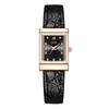 Retro Square Plate Women'S Watch Niche Pebble Pattern Strap Women'S Premium Waterproof Quartz Watch