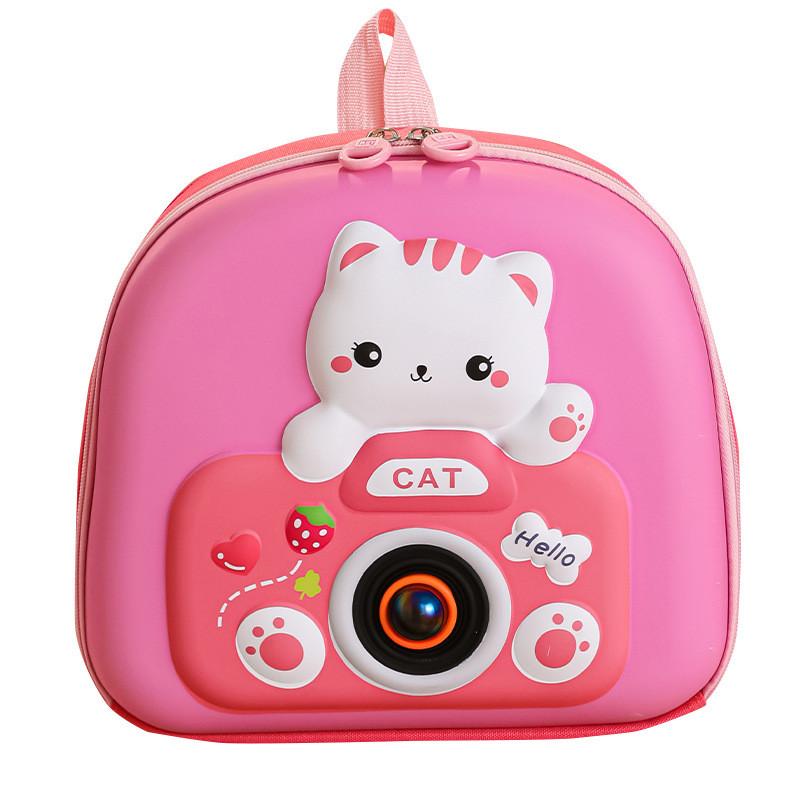 Kitten Cartoon Printed Backpack Lightweight Breathable Children Schoolbag