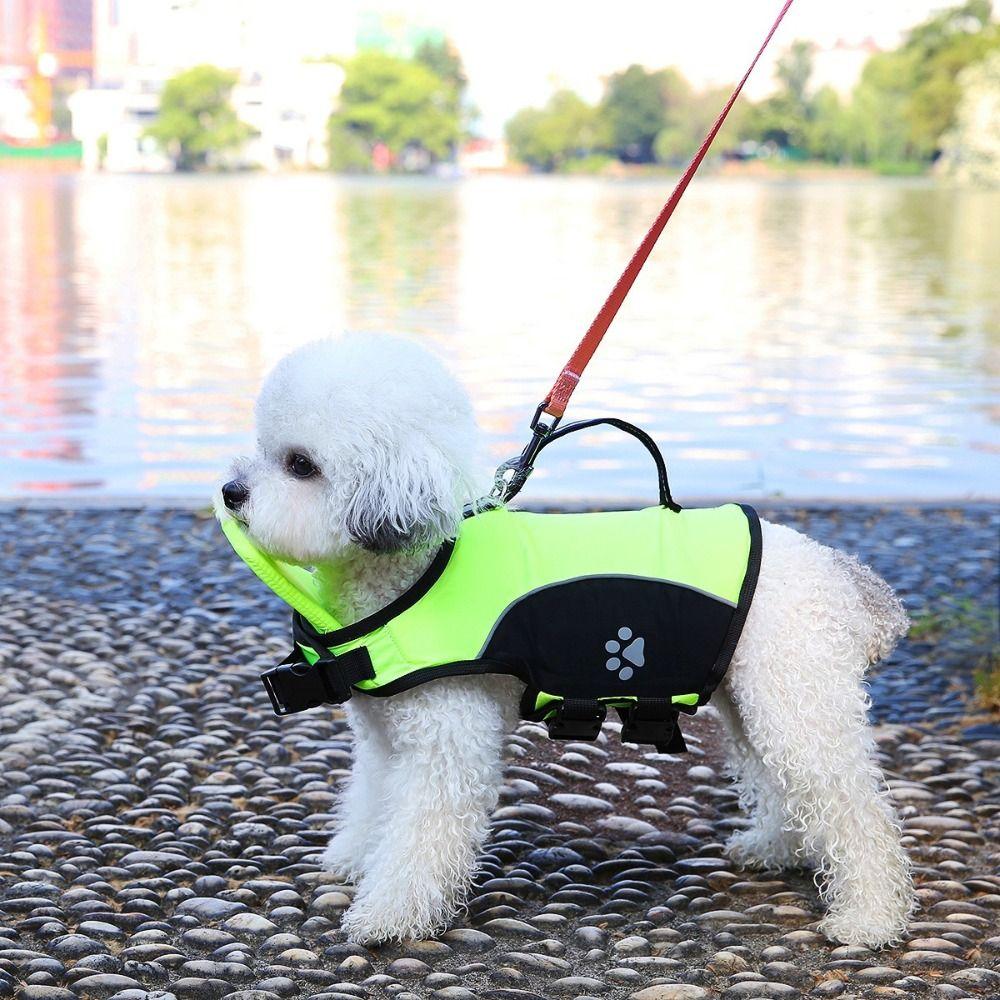 Breathable Dog Life Jacket Superior Buoyancy Pet Flotation Vest Puppy Safety Vest Pool Swimming