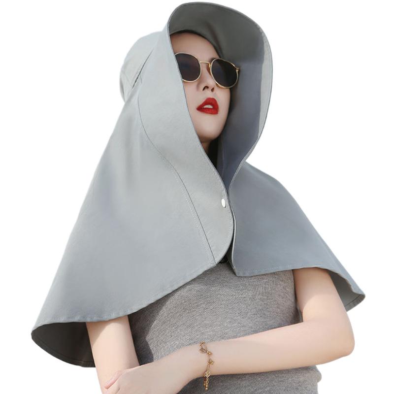 Women Large Brim Sun Hat Bucket Cap with Neck Flap Full Protection Anti-UV Washable Beach Hats Ladies Panama Hat