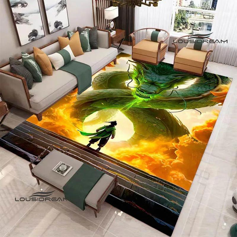 3D Retro dragon printed carpet kitchen mats Non -slip carpet outdoor carpets area rug bedroom decor birthday gift