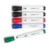 Dry Erase Markers Set of 5 Low Odor Chisel Tip with Built In Erasers Quick Drying High Visibility Office School Home Use