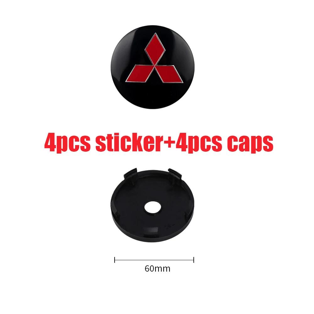NEW 56/60MM Car Wheel Center Hub Caps Badge Tire Rim Cover For Mitsubishi Space Star Lancer EX 9 Outlander Xl Eclipse Cross Asx