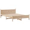 Solid Wood Bed Without Mattress 135 X 190 Cm Pine Wood