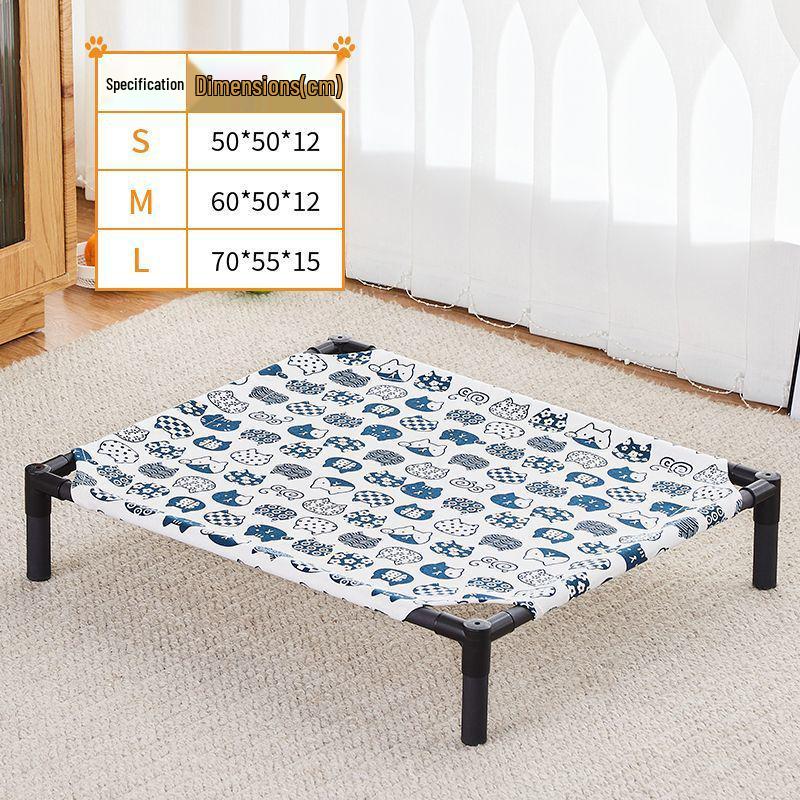 All-Season Pet Bed: Moisture-Proof, Breathable, Removable, Washable, Cool Off-the-Ground Nest for Cats and Dogs