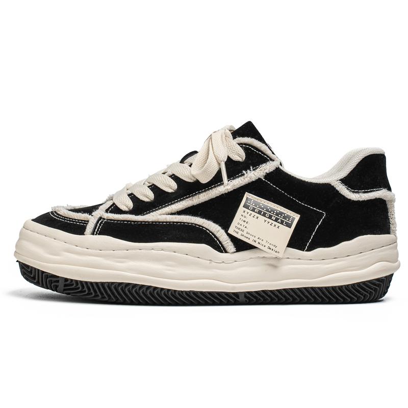 Fashion Suede Leather Mens Sneakers Fashion Trend Casual Shoes  Leisure Walking Casual Shoes Outdoor Skateboard Footwear Tenis Masculino