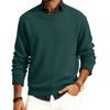 Men's Round Neck Long Sleeve Ribbed Knit Pullover