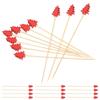 100Pcs Christmas Tree Shape Bamboo Cocktail Picks Food Safe Smooth Finish Fruit Skewers for Bar Party Ktv Home Garnish