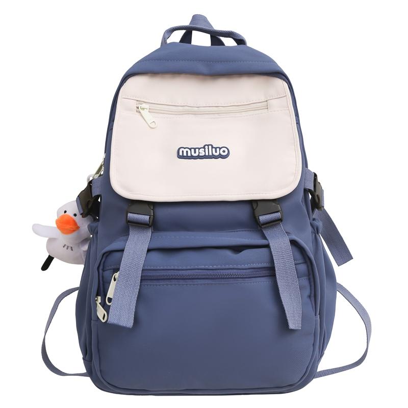 

Водонепроницаемый рюкзак большой емкости, женский многофункциональный нейлоновый рюкзак, унисекс, студенческая школьная сумка синий