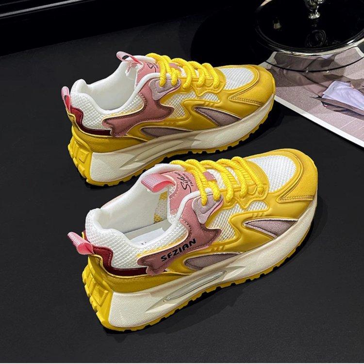 

МОДНАЯ ОБУВЬ, мужские дышащие спортивные кроссовки, спортивные кроссовки для бега, уличные женские теннисные кроссовки для тренажерного зала 40 жёлтый