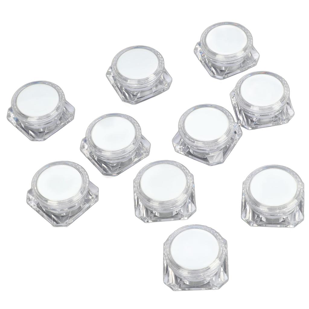 10 PCS Diamond Shape Empty Plastic Jars Pot Reusable Leakproof Cosmetic Containers for Creams Lotions Cosmetics
