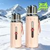 2026 Macaron Stainless Steel Thermos Cup with Steel Lid, High Appearance, Large Capacity, Portable for Commute