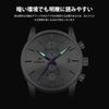 CalmTick Men's Watch, Large Dial, Quartz, Date Display, Waterproof, Luminous Hands, Chronograph Function, Fashionable Simple Popular Model, Silver,