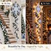 Snowflake Shape Christmas Wall Hanging Light  Christmas Wall Window Entryway