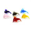 Cute Dolphin Charm Glass Pendant Miniature Marine Sea Animal Ornaments for Diy Jewelry Making Accessories or Aquarium Decoration