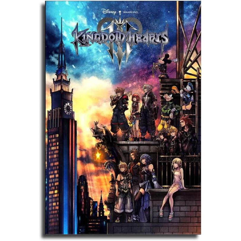 HAXXX Kingdom Hearts Games Canvas Art Poster and Wall Art Picture Print Modern Family Bedroom Decor Posters 12x18inch(30x45cm)