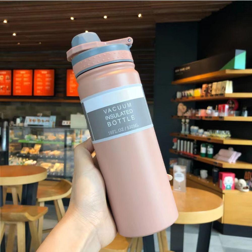 750ML Thermosflasche Weithals Auslaufsicher Sport Thermosbecher Große Kapazität Handgehalten Isolierte Wasserflasche