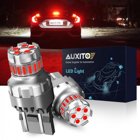 2pcs 7443 7440 7444 LED Flash Strobe Blinking Brake Stop Light Lamps For Honda