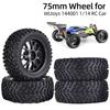 144001 124018 75mm Tires Wheel Rubber Rally Climbing Car Wheel Rim Children RC Car Wheel Kids Toy