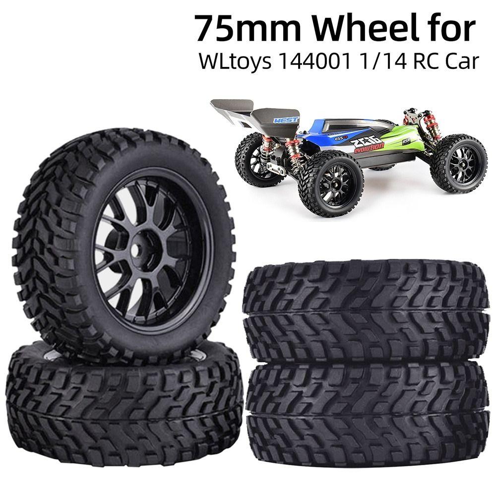 144001 124018 75mm Tires Wheel 124019 MN90 Climbing Car Wheel Rim Children RC Car Wheel For MN99S